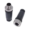 M12 Sensor connector waterproof straight angle male female screw threaded plug coupling 4 5 8 Pin ► Photo 3/6