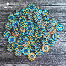 

DIY Craf Buttons Decorative Painted Wooden Round Retro Sewing Accessories Needlework Clothing Handicraft Scrapbook 15/20/25mm