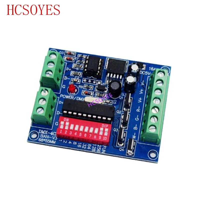 

DC5V-24V 4CH 4 channel RGBW Easy dmx512 DMX декодер, диммер, контроллер, драйвер, для светодиодной ленты