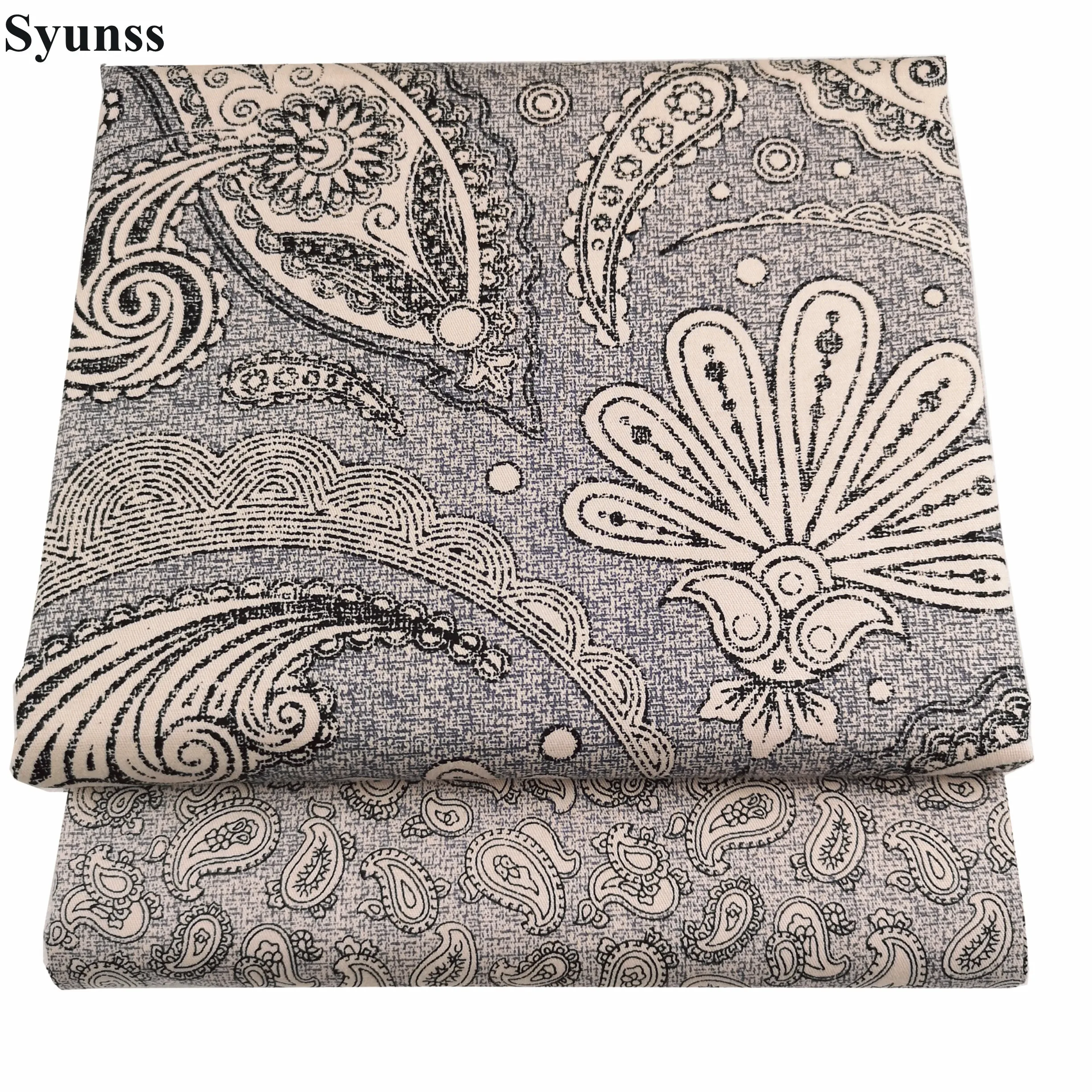 Syunss Серый Цветочный принт хлопок ткань "тильда" набор «сделай сам» для собственноручных изделий для детской кроватки, тканевые подушки Одеяло швейны