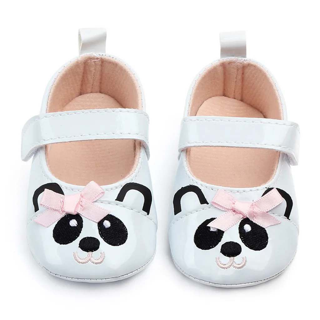 Обувь для маленьких девочек; удобная модная обувь с бантом-бабочкой; обувь для малышей; обувь принцессы с пандой для маленьких девочек
