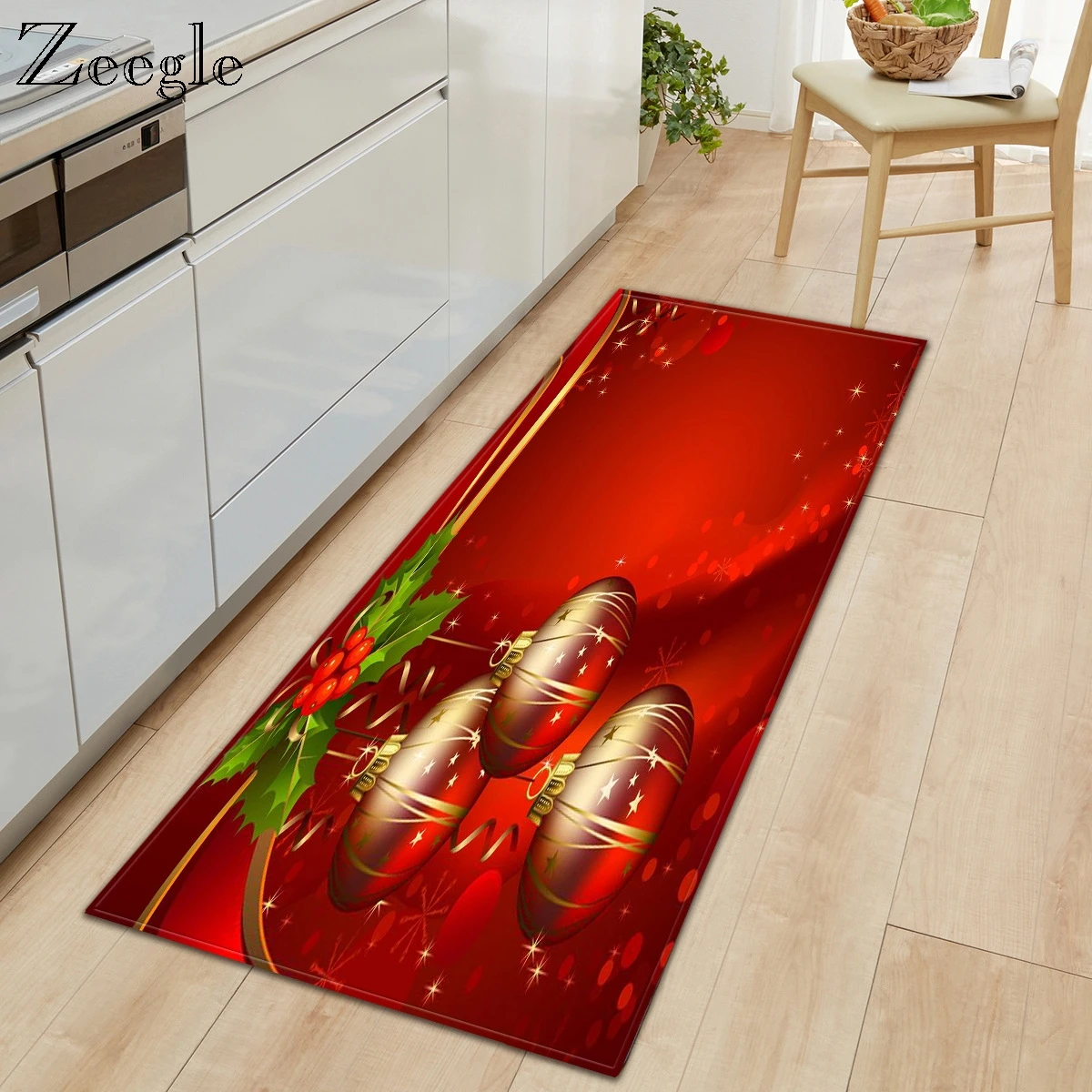 

Zeegle Printed Cartoon Long Mat Kitchen Floor Carpet Anti-slip Dustproof Doormat Home Decoration Hallway Rug Bedroom Foot Rug