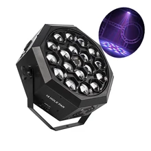Светодиодный светильник с подвижной головкой в виде пчелиного глаза 18x12 Вт RGBW 4в1, профессиональный сценический светильник Вихрь Par DJ, светильник с эффектом промывки, для танцев на день рождения