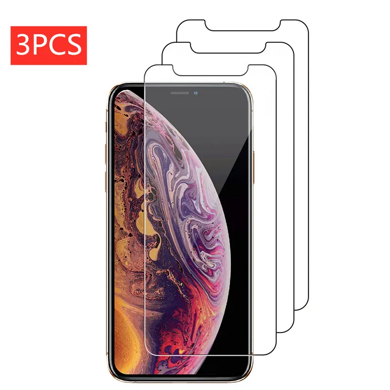 3 шт закаленное стекло для iPhone XR se2 7 8 Plus 12 13Pro Max Защитная пленка экрана 12pro XS |