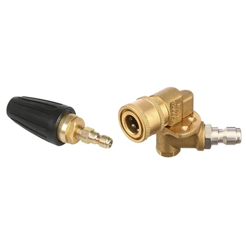 

1 Set Pressure Washer Turbo Nozzle & 1 Pcs Quick Connecting Pivoting Coupler