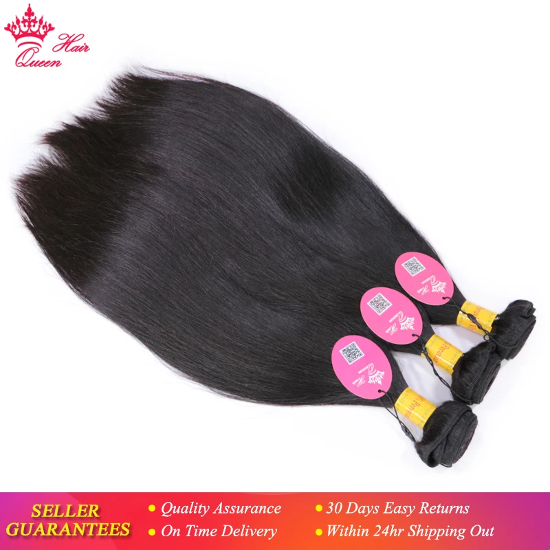 

Peruvian Virgin Straight Hair Weaving Natural Color 100% Unprocessed Human Hair Weft Bundles Deal Free Shipping Queen Hair