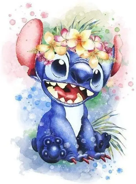 Disney Diamond Painting Cross Stitch Cartoon Lilo Stitch Nani Round DIY 5D Diamond Embroidery Picture Rhinestone Art Gift 