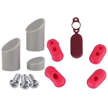 

New Arrival-4Pcs Case Silicone Cap for Mi M365 Electric Scooter Charging Port Cover Dust Plug & 3Pcs Rear Mudguard Plug for Xiao