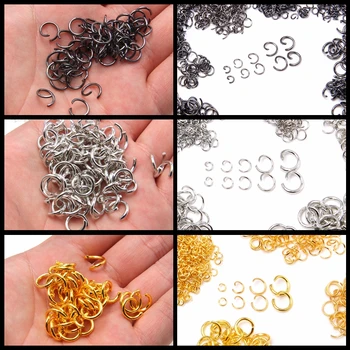 

200pcs/lot Wholesale 4 5 6 8 10 mm Open Circle Jump Rings Necklace Bracelet Earring Pendant Connectors DIY Making Jewelry Crafts