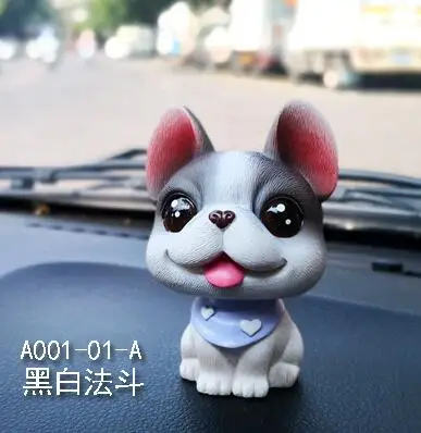 Автомобиль орнамент смолы милый качающийся головой Собака автомобилей Интерьер приборной панели качели кивая щенок кукла украшения подарок - Название цвета: 1