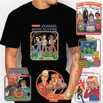 

Satan T Shirt Horror Psychedelic Graphic Print Tee Tops Harajuku Summer Unisex T-Shirt Men Hip Hop Funny Aesthetic Streetwear