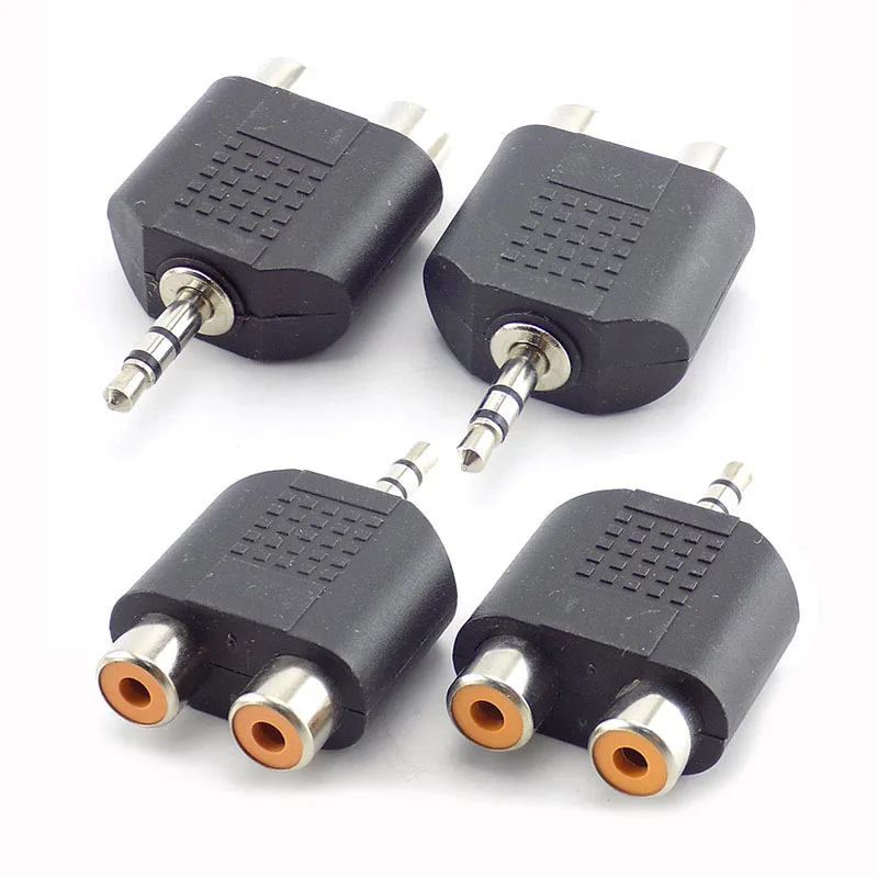 3.5 mm Jack Stereo AUX male to 2 RCA Female Audio Cable Adapter for Computer Speaker Earphone Headphone Y Splitter Connector H10 |
