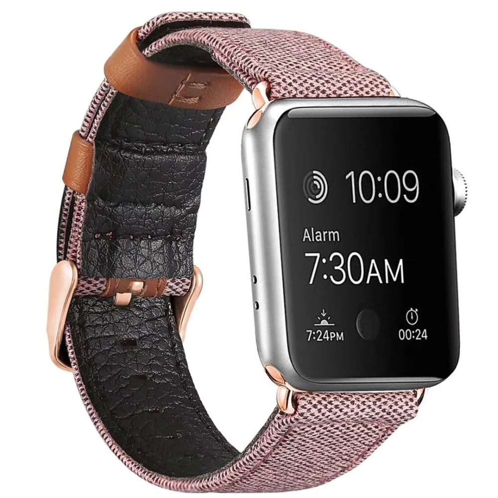 Ткань кожаная Петля ремешок для apple watch, 38 мм, ремешок, 40 мм, для iwatch, версия 5 4 браслет для наручных часов iwatch, ремешок 42 мм 44 мм серии 4/3/2/1 браслет