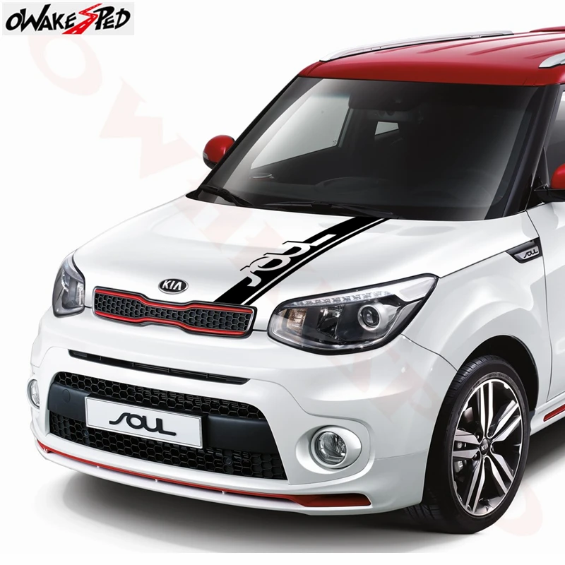  Car Sticker Bonnet Stripes Sticker Hood Engine Cover Decal Sport Styling Auto Body Decor Sticker Vi