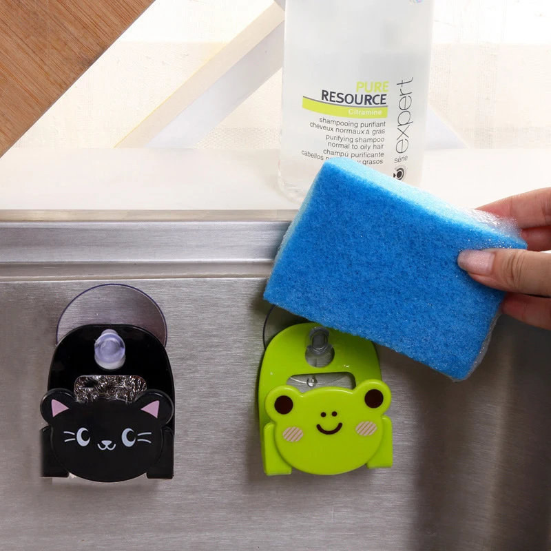 Organizer Drainer Rack Sink Storage-Holder Soap Sponge Bathroom-Accessories Kitchen Cartoon