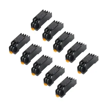 

DC 12V 10PCS Coil Power Relay LY2NJ DPDT 8 Pin PTF08A JQX-13F Socket Base Electronic Micro Mini Electromagnetic Module Switch