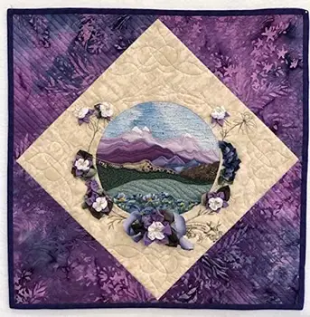 

Decoration Colorful Patchwork Textile Sweet Colorado Columbines Mountain State Flower Tapestry