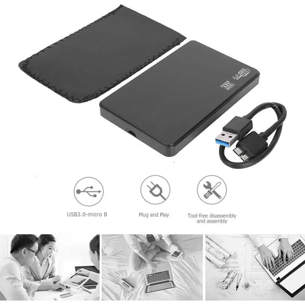 2.5 ġ HDD SSD ̽ sata-usb 3.0 2.0   5 Gbps ڽ ϵ ̺ Ŭ, WIndows Mac OS  6 ׶Ʈ HDD ũ 