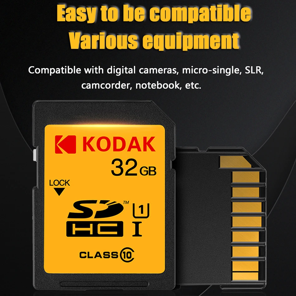 KODAK ޸ ī ͽƮ SDHC/SDXC SD ī 4K UHD 32GB 64GB 128GB 256GB C10 U3 V30 R90MB/s  devive ÷ ī