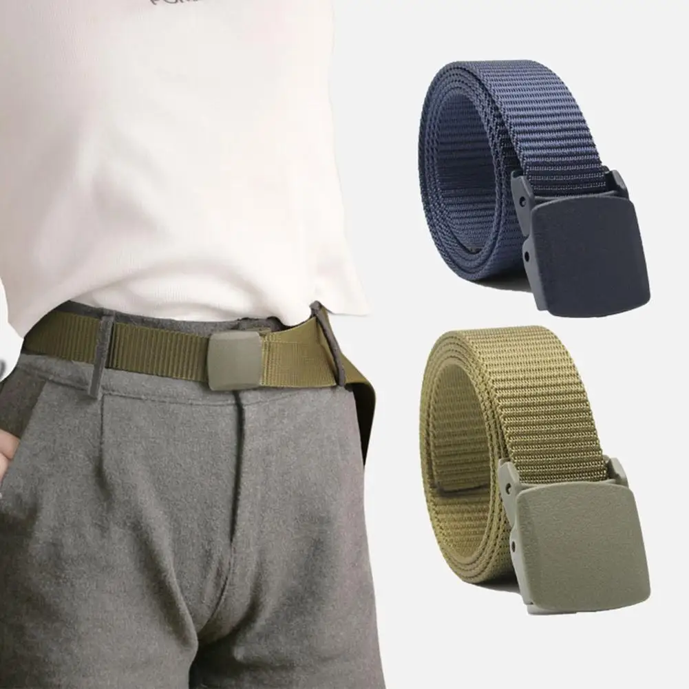 Fashion Men Adjustable Solid Color Buckle Pants Outdoor Waist Belt Waistband | Аксессуары для одежды