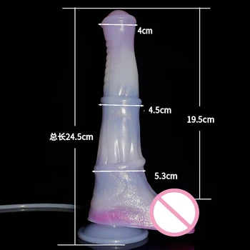 FAAK Wearable Horse Dildo Ejaculation Animal Penis Female Masturbator Syringe Spray water Anal Massage Dildo Sex Toys For Women 2