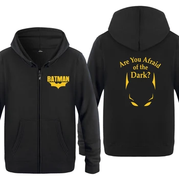 

Are You Afrad of The Dark Batman Sweatshirts Men 2018 Mens Zipper Hooded Fleece Hoodies Cardigans