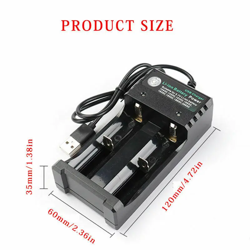 3,7 V 18650 Зарядное устройство литий-ионная аккумуляторная батарея USB независимой зарядкой портативная электронная сигарета 18350 16340 14500 батарея Зарядное устройство
