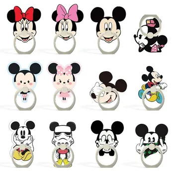 

14 Styles Cartoon Character Phone Holder Ring Mobile Phone Stand Mickey & Minnie Finger Phone Ring Holder support celular