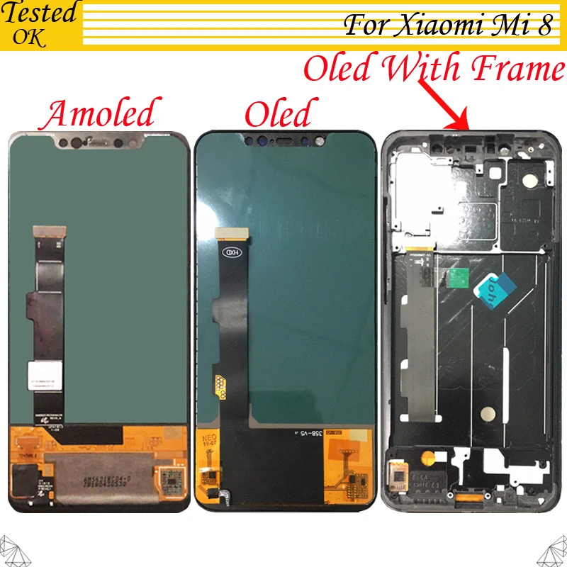 AMOLED OLED TFT 3 модель для Xiaomi mi 8 ЖК дисплей сенсорный экран цифровой планшет ЖКД