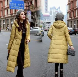 S-6XL, Осень-зима, распродажа, женский, плюс размер, модный, хлопок, пуховик, худи, Длинные парки, теплые куртки, Женское зимнее пальто, одежда - Цвет: Ginger yellow