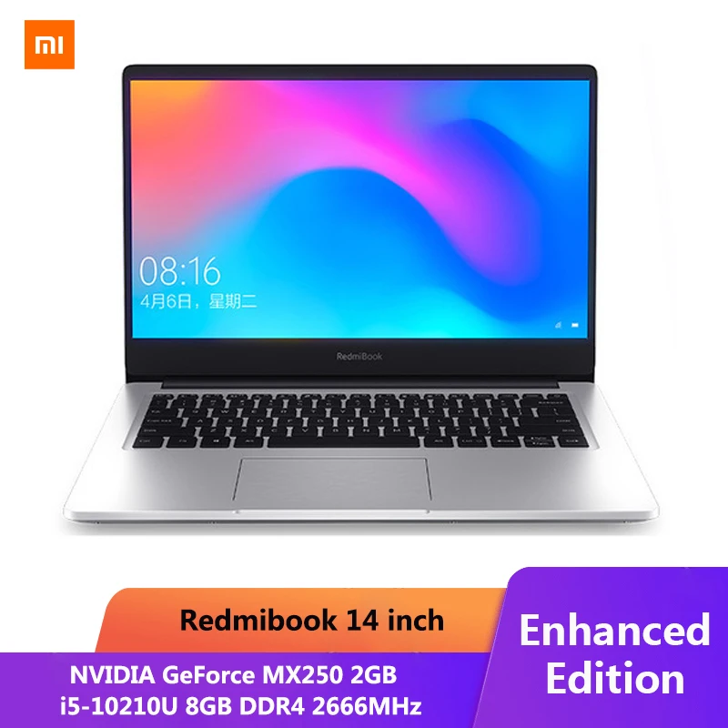 Xiaomi RedmiBook ноутбук Pro 14 0 дюймов i5 10210U NVIDIA GeForce MX250 8 Гб DDR4 оперативная память 512 ГБ SSD