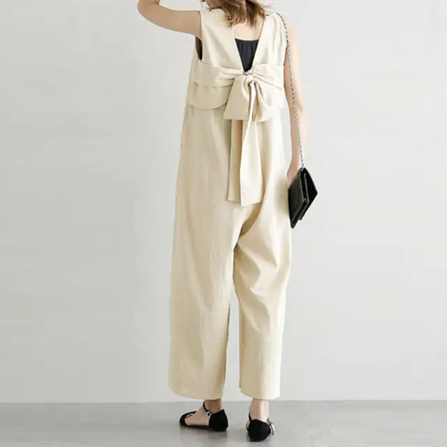 sleeveless linen jumpsuit