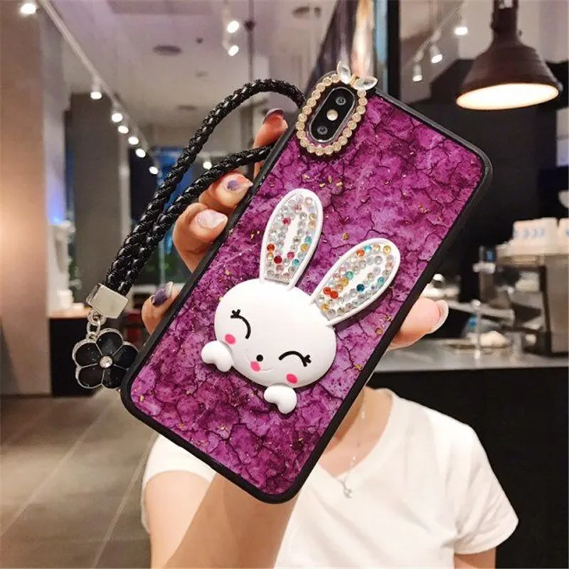 Чехол для Samsung Galaxy M30 A40S J4 J6 J8 2018 Plus Note 10 J7 J5 J3 Pro J730 J530 J330 M10 A20E M20 с милым кроличьим