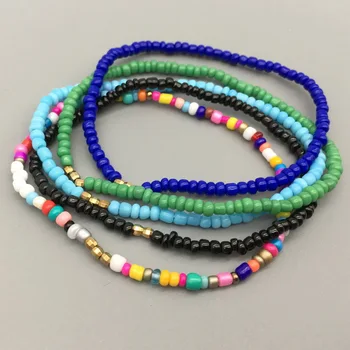 

Fashion simple seed beads Couple bracelets Handmade Strand Beads Bracelet Friendship Gift for women men party beach jewelries