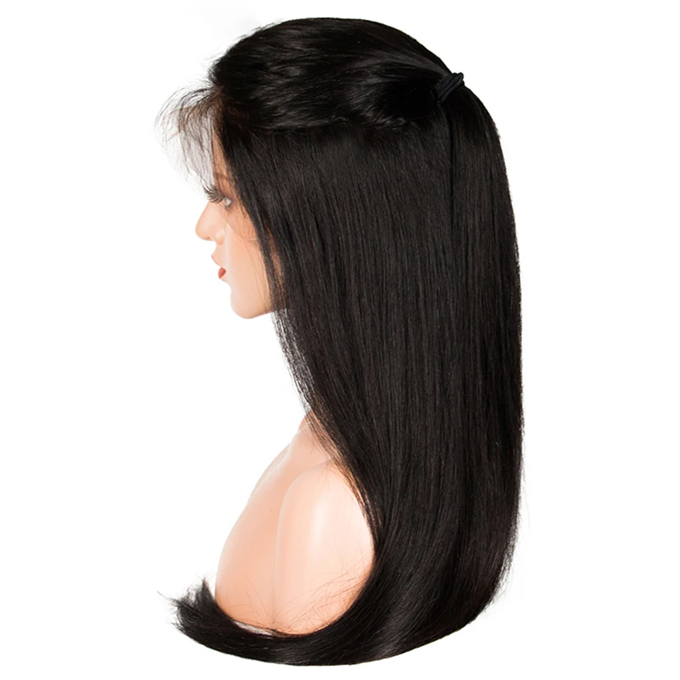 Sassoon боб полный синтетические волосы на кружеве человеческие парики для женщин бразильские волосы Remy Прямые#1#2#4 предварительно выщипанные отбеленные узлы бесклеевой