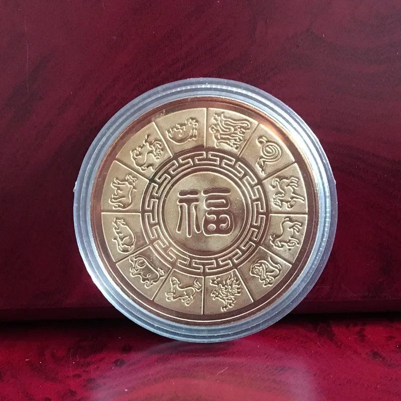 Подарок на год, памятная монета в виде мышей и крыс, коллекция монет в виде крыс, позолоченная сувенирная монета в виде китайского зодиака