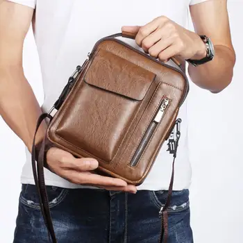 

Man Vintage Leather Messenger Bag Shoulder Messenger Bag Crossbody Satchel Handbag Business Bags Men's bag