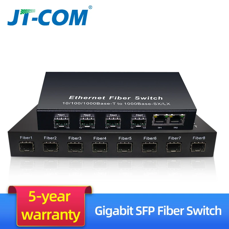 8G2E 8 sfp slot fiber 2 rj45 Gigabit ethernet network switch 4G2E 4 sfp fiber 2 1