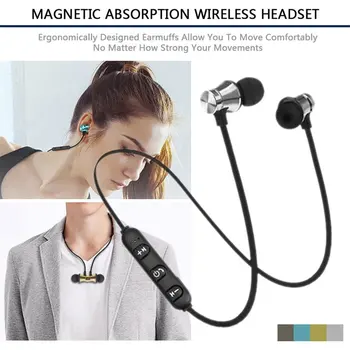 

Xt11 Magnetic Wireless Headphones Built-In Magnets Ergonomic 0 Wireless 4.2 Technology In-Ear Headphones Design
