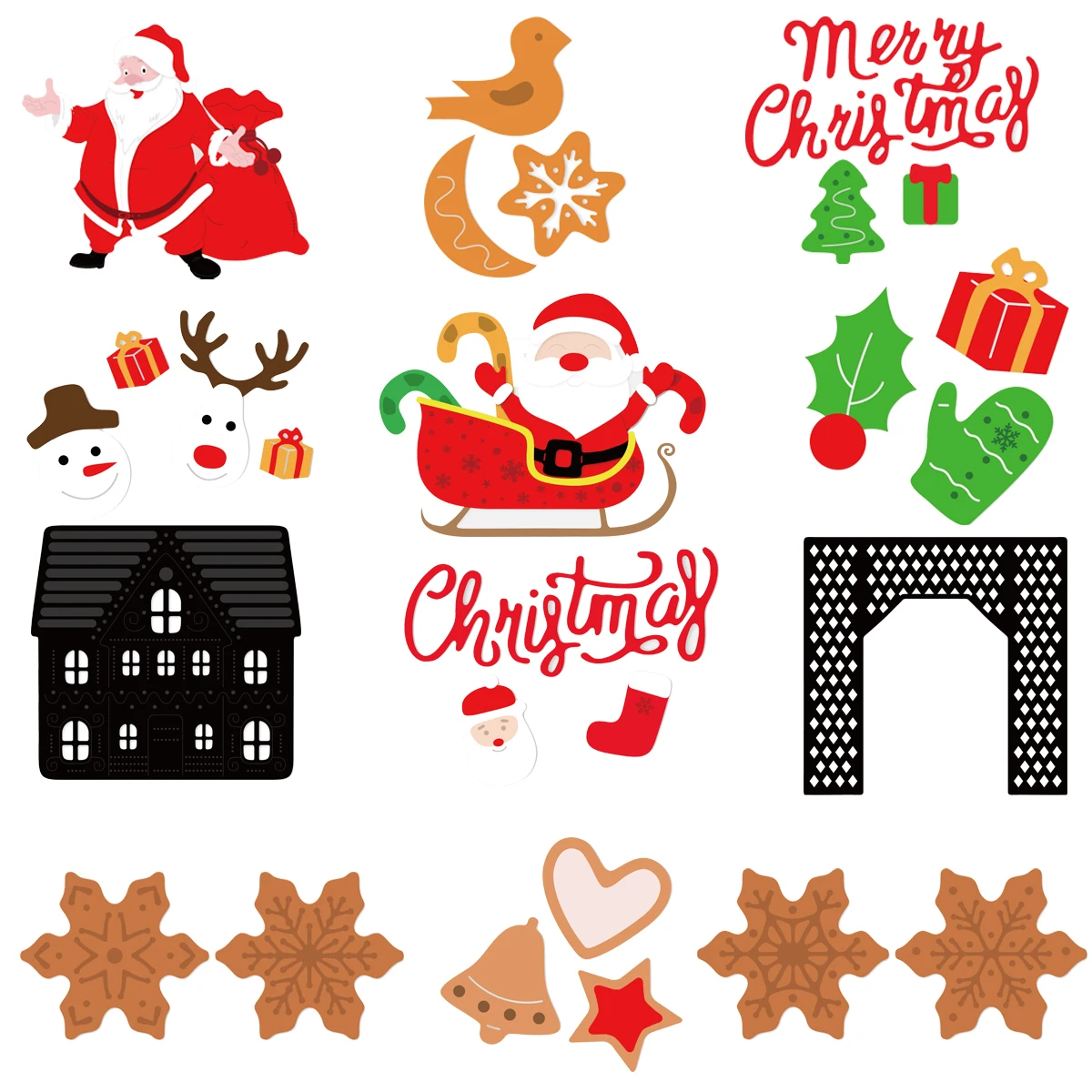 

12style Christmas Gingerbread house Metal Cutting Dies Scrapbooking for Card making DIY Embossing stencil Cut Craft Die 2019