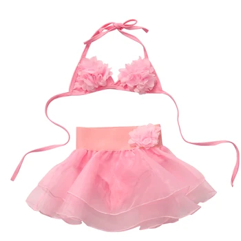 

1-6Years Kids Girl Pink Swimming Bikini Children Bikinis Set Swimsuit Swimwear Bathing Suit Beachwear