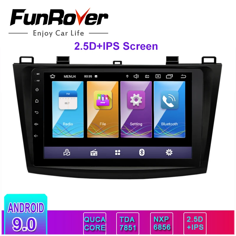 Funrover 2.5D + IPS автомобильный Радио мультимедийный плеер 2 din Android 9 0 DVD Авторадио