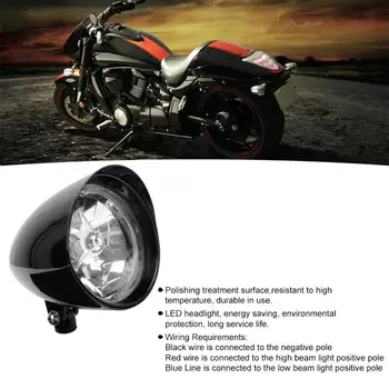 

4.5in Aluminium Alloy Waterproof 12V LED Headlight Headlamp Fits for Kawasaki motocicleta accesorios para moto Motorcycle