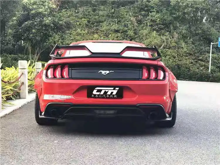 ABS/углеродного волокна автомобилей заднее крыло багажника выступ Спойлеры повышенной большой задний спойлер подходит для Ford Mustang спойлер