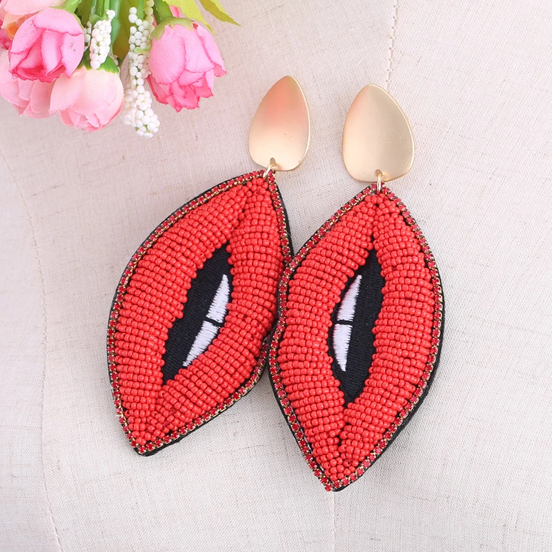 Boho earrings for women drop earrings for women 2 fashion Jewelry RED 3