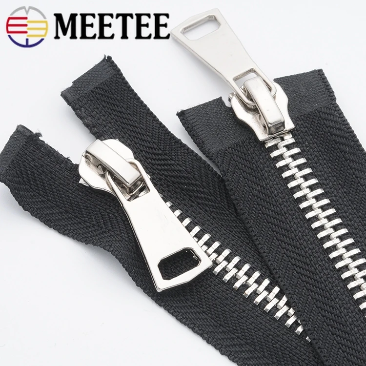 1pc Cremallera Metal 8# Double Slider Zippers New Open End Zipper For Sewing Down Coat Garments Accessories|Молнии| |