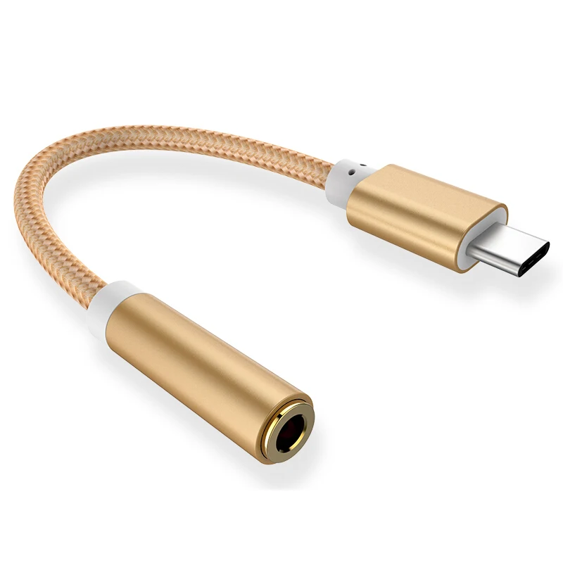 1 шт. usb type C до 3,5 мм кабель для наушников адаптер конверсионная линия для huawei type C для Letv аксессуары для смартфонов Xiaomi - Цвет: 02