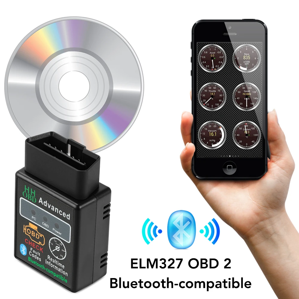 Автомобильный диагностический сканер OBD ELM327 Bluetooth-совместимый инструмент V2.1 для