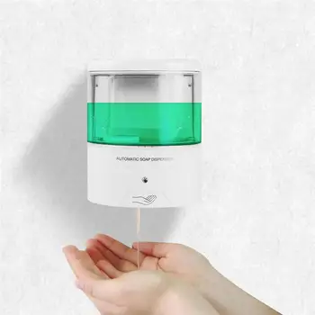 

600ml Automatic Soap Dispenser Touchless Sensor Hand Sanitizer Shampoo Detergent Dispenser Wall Mounted For Bathroom Kitchen