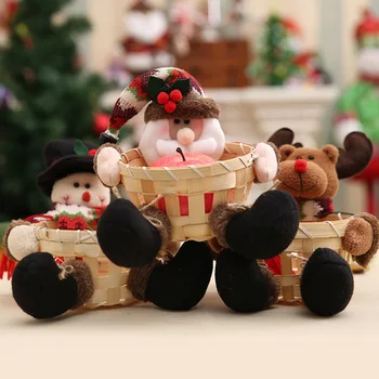 

2 Pcs Practical Candy Baskets Colorfast Adorable Adornments Creative Photo Props Christmas Candy Apple The Scene With Props